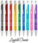 Ajándékgyár Gravírozott golyóstoll Legjobb tanár türkizkék (GGT04)