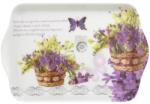  Tálca, műanyag, szögletes, levendula mintás, 21x14cm (1605MUA113) - papir25