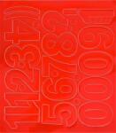  Öntapadós matrica, 5 cm-es, számlap, piros (500 - 51P) - papir25