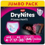 Huggies DryNites Nedvszívó bugyi Lány 4-7 éves 17-30 kg, 64 db