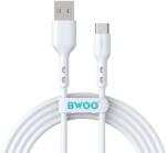 BWOO Кабел usb / usb-c, 3a, 2 метра, бял - bwoo