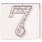 Scrapiniec Karton monogram 7-es szám Monograce 7cm (3877)