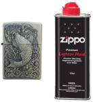  Bricheta Tip Zippo, 3d Relief, Metalica, Peste Si Lichid Zippo 125 Ml P2 (DLMGG-327) Bricheta