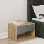haaus Noptiera Pedro, 1 Sertar, Stejar Artisan/Antracit, 53 x 35 x 33 cm (928988)