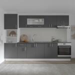haaus Set Bucatarie Karo V27, Antracit/Alb, Blat Thermo 28 mm, L 300 cm (920159)