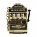  Breloc Model Slot Machine, Mecanism Functional, 4x6 Cm, Plastic, Auriu (DLMGG-4442)