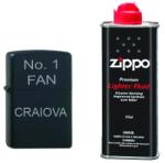  Bricheta Neagra Gravata No. 1 Fan Craiova Si Lichid Zippo (DLMGG-380) Bricheta