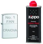  Bricheta Argintie Gravata No. 1 Fan Craiova Si Lichid Zippo (DLMGG-373) Bricheta