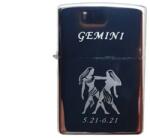  Bricheta Metalica Gravata Zodie Gemeni, Gemini Zodiac , 3, 5 X 5, 5 Cm (DLMGG-4689) Bricheta
