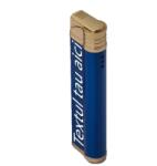  Bricheta Metalica Cu Gaz, Antivant, Model Robotic Slim, Reincarcabila, Albastru, Cutie, Personalizata (DLMGG-3213) Bricheta