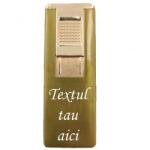  Bricheta Metalica Gravata, Personalizata Cu Textul Tau, Cu Gaz, Antivant, Reincarcabila, Aurie, Cutie (DLMGG-756) Bricheta