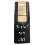  Bricheta Metalica Gravata, Personalizata Cu Textul Tau, Cu Gaz, Antivant, Reincarcabila, Neagra, Cutie (DLMGG-757) Bricheta