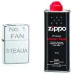  Bricheta Argintie Gravata No. 1 Fan Steaua Si Lichid Zippo (DLMGG-369) Bricheta