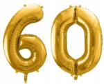Party Deco Lufik Fólia Számok 60 Hélium Születésnap Arany 100cm