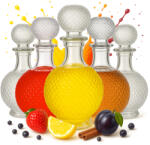 Bimberek 5 db Luna 1L üveg karafák likőrökhöz, alkoholhoz, ajándékba üvegpalackok (5x Karafka szklana Luna 1000 ml)