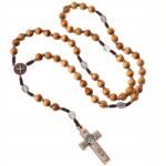 Rózsafüzér Xiwjlwo Katolikus kereszt sötétbarna természetes fa