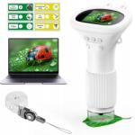  Digitális Mikroszkóp Led Képernyő Hd Oktatási Készlet Zseb Usb Kamera (Mikroskop 372 biały)
