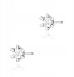 Lovrin Női arany fülbevaló 585 gyémánttal fehér arany mutatós ajándék 14k (64304927)