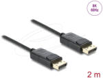 Delock Koaxiális DisplayPort kábel 8K 60 Hz fonott borítással 2 m (81674) - flylite
