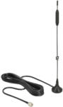 Delock LTE / GSM / UMTS antenna SMA-dugó 2-4 dBi irányítatlan, mágneses talppal és csatlakozókábelle (12420) (12420)