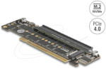 Delock PCI Express 4.0 x16 riser kártya 2 x M. 2 M kulcsos NVMe foglalattal sávszétválasztással (41802)