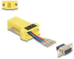 Delock D-Sub 9-tűs anya RJ12 anya összekötő adapter sárga (67081) (67081)