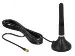 Delock LTE antenna SMA-dugó 2 - 3 dBi 11 cm irányítatlan, rögzített, mágneses talppal és csatlakozók (12585) (12585)