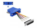 Delock Kék D-Sub 25-tűs apa RJ45 anya összekötő adapter (66648) (66648)