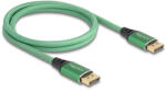 Delock DisplayPort kábel 16K 60 Hz 1 m zöld fém (80629) (80629) - flylite