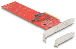 Delock PCI Express x8 kártya - 2 x belső NVMe M. 2 Key M 110 mm - elágazás - alacsony profilú (90616) - flylite