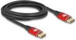 Delock DisplayPort kábel 8K 60 Hz 3 m piros fém (80606) - flylite