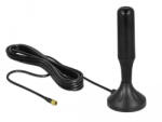 Delock LTE antenna SMA-dugó 3 - 5 dBi 12, 4 cm irányítatlan, rögzített, mágneses talppal és csatlakoz (12587) (12587)