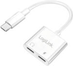 LogiLink USB-C adapter PD töltőporttal, 2x USB-C, max. 60 W, fehér (UA0433) (UA0433) - flylite