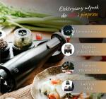 Adler AD 4449B, 150 ml, 1500 mAh, 3 őrlőfej, USB, Fekete-Átlátszó, Elektromos só- és borsőrlő szett (AD 4449b)