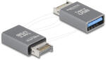 Delock Adapter USB 10 Gbps E-típusú A apa - USB A-típusú anya fém (67230) (67230) - flylite