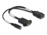 Delock DisplayPort kábel 4K 60 Hz DC töltéssel 2, 1 x 5, 5 mm 0, 30 m panel-csatlakozó (87039) - flylite