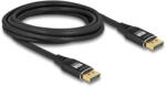 Delock DisplayPort kábel 8K 60 Hz 3 m fekete fém (80622) (80622) - flylite