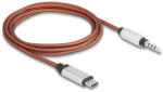 Delock AUX kábel USB Type-C dugós sztereó csatlakozóval 3, 5 mm 4 tűs 1, 2 m (81288) - flylite