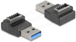 Delock Adapter USB 10 Gbps A-típusú USB csatlakozó E-típusú A kulcs csatlakozó, fekete színű (67236) (67236) - flylite