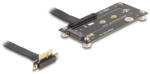 Delock adapter PCIe 3.0 x1 apa 90 -os szögben M. 2 Key M anya csatlakozóra, 10 cm-es kábellel (81503) - flylite