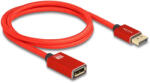 Delock DisplayPort bővítőkábel 8K 60 Hz 1 m piros fém retesz nélküli (81081) (81081) - flylite