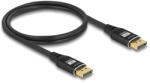 Delock DisplayPort kábel 8K 60 Hz 1 m fekete fém (80620) (80620) - flylite