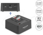 Delock USB 20 Gbps M. 2 dokkoló állomás 2 db. M. 2 NVMe PCIe SSD-hez klónozó és törlő funkcióval (64300) - flylite