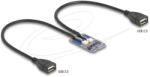 Delock Mini PCIe adapter teljes méret - 2 x USB 2.0 A-típus anya 30 cm (64346) (64346) - flylite