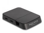 Delock 4K okostelefon dokkoló állomás beépített tartóval fekete (88018) (88018)
