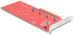 Delock PCI Express x16 kártya - 4 x belső NVMe M. 2 Key M 110 mm - elágazás (90617) - flylite