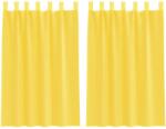 vidaXL 2 db sárga fátyolfüggönyök hurokkal 140x175 cm 0.25 kg 4102317 (4102317)