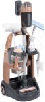 Smoby Cărucior de curățenie cu aspirator vertical cu sunete Rowenta Trolley Upright Hoover Smoby cu mătură mop și 10 accesorii de la 3 ani (SM330326W)