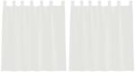 vidaXL 2 db fehér fátyolfüggönyök hurokkal 140x140 cm 0.25 kg 4102331 (4102331)