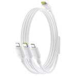 Baseus Silky Adatkábel 3in1 Type-C - Type-C/ Lightning/Microusb, 150cm, Fehér